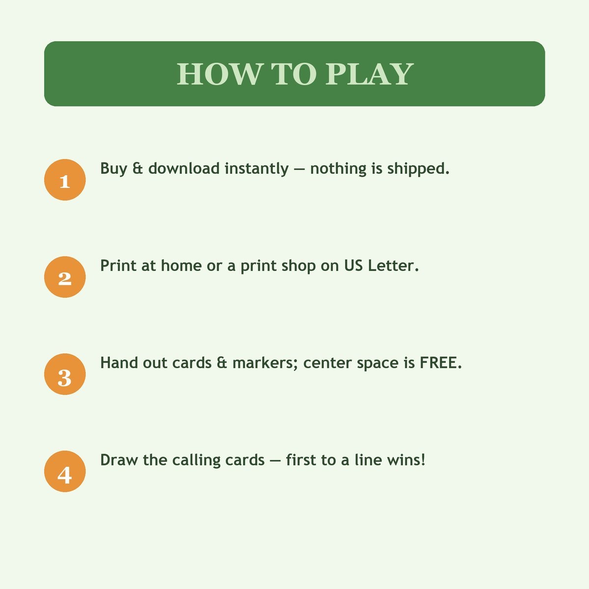 Servants Heart Volunteer Bingo, 60 Printable Bingo Cards, Christian Servants Heart Volunteer Game, Sunday School & Church Activity — image 3