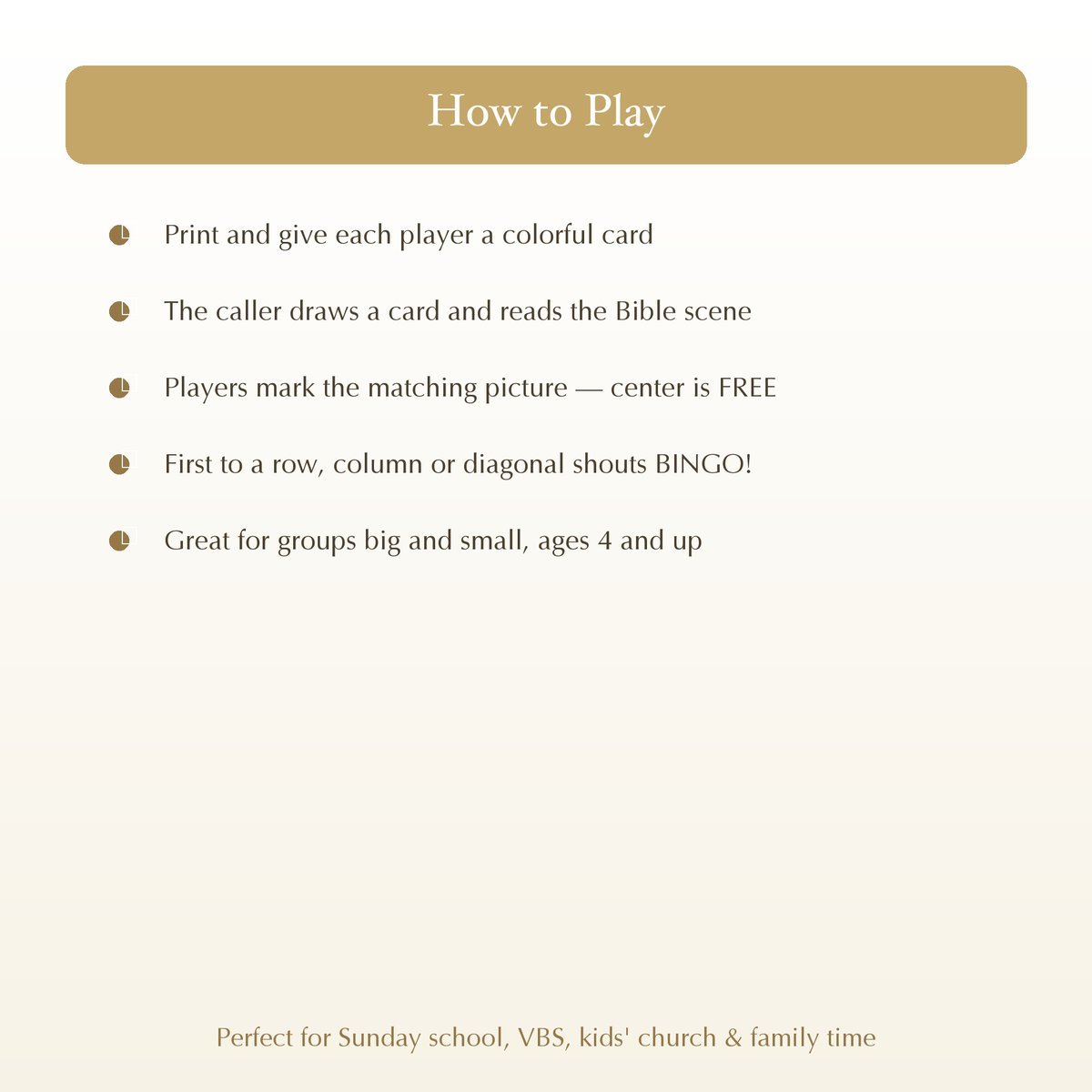 The Cross Bingo | Printable Bible Bingo Game for Kids | 60 Cards Sunday School VBS Christian Watercolor PDF — image 5