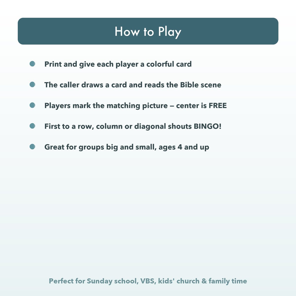 The Workers in the Vineyard Bingo | Bible Bingo Game for Kids | 60 Cards Sunday School VBS Christian Watercolor PDF — image 5