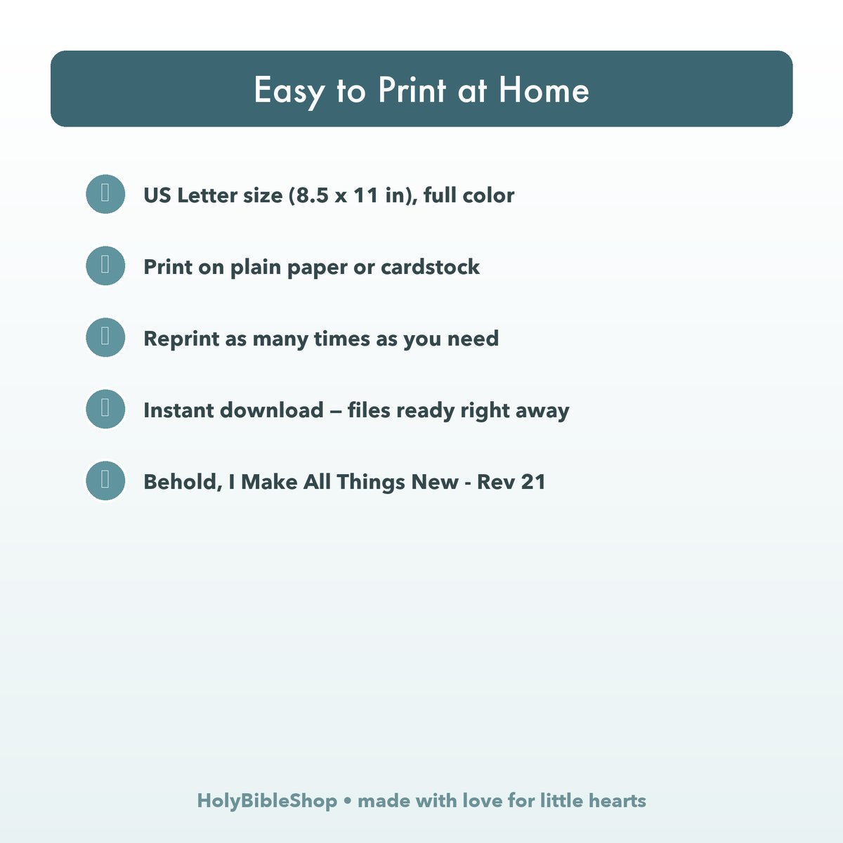 The New Creation Bingo | Printable Bible Bingo Game for Kids | 60 Cards Sunday School VBS Christian Watercolor PDF — image 8