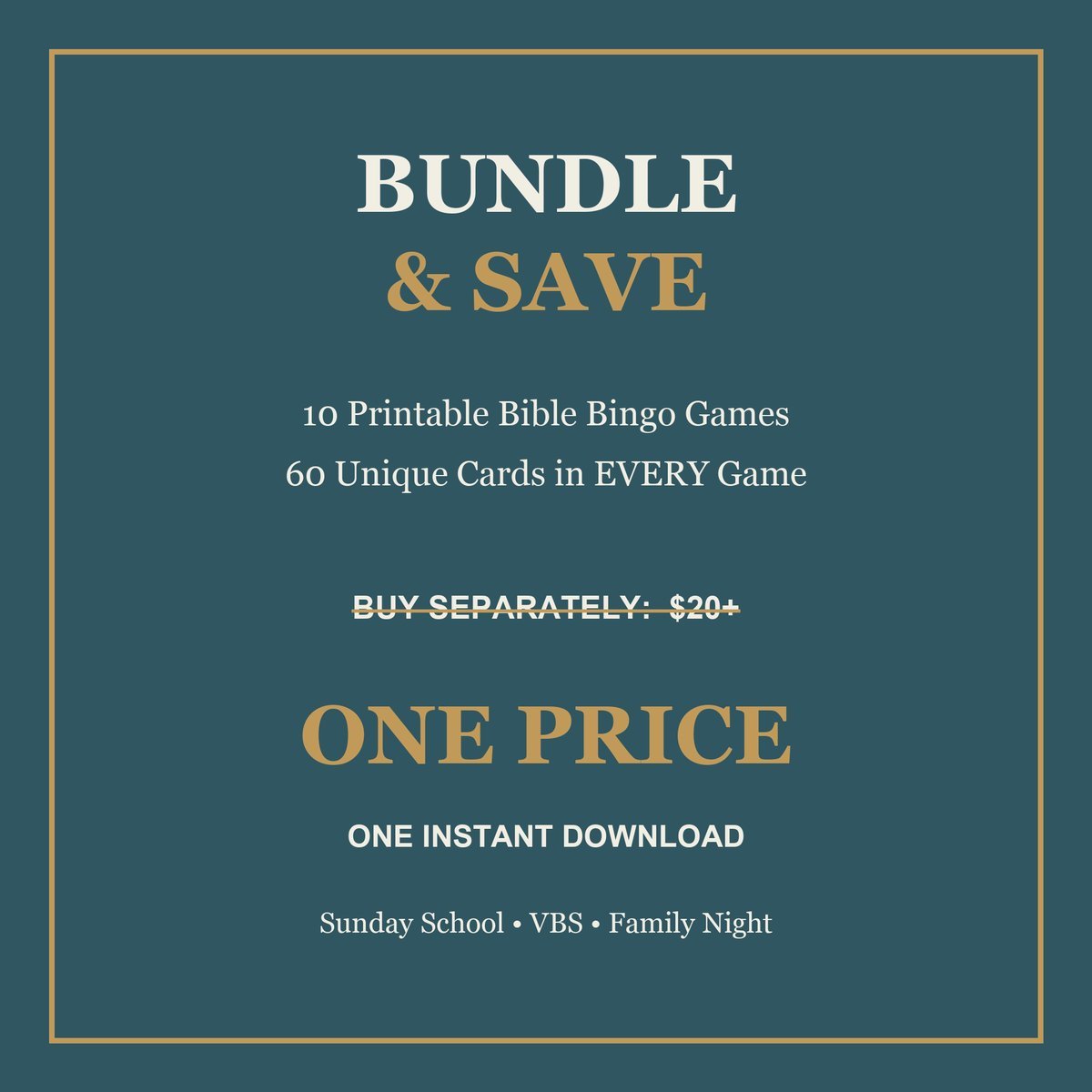 Miracles of Jesus Bible Bingo Bundle | 10 Printable Games, 60 Cards Each | Sunday School VBS Christian Kids Activity PDF — image 6