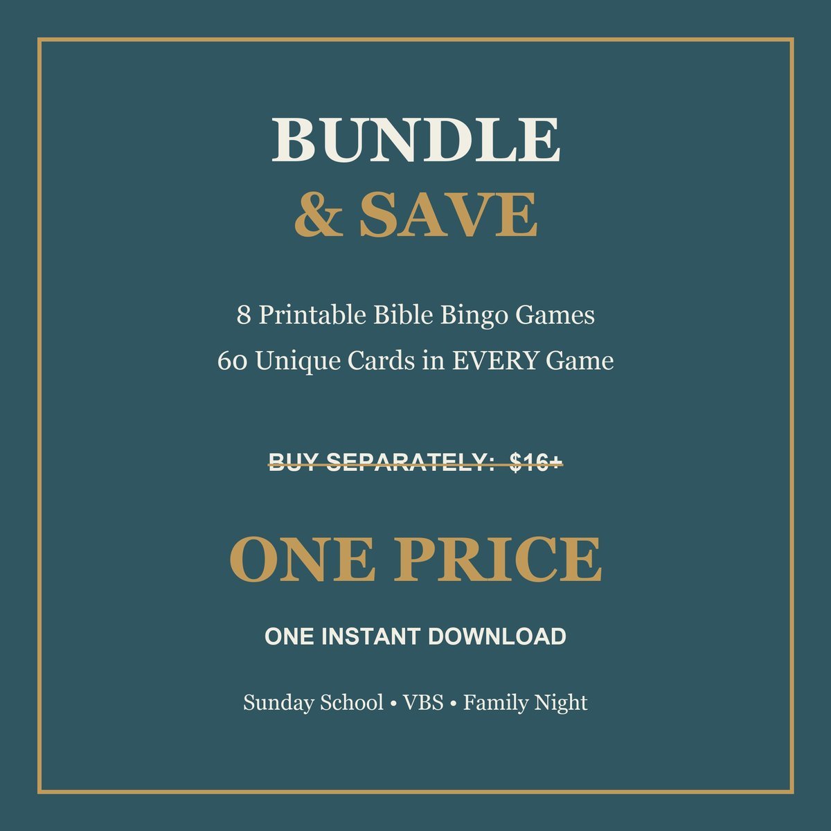 Moses & the Exodus Bible Bingo Bundle | 8 Printable Games, 60 Cards Each | Ten Commandments Sunday School Christian Activity PDF — image 6